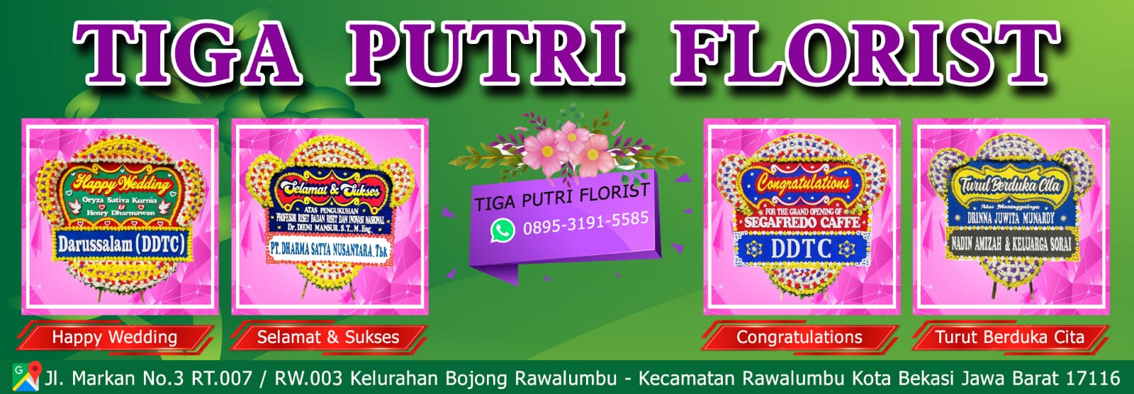 Banner Tiga Putri Florist